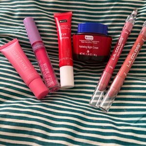 Set of bpure eye serum, night cream and lip products & lip liners from LA Colors